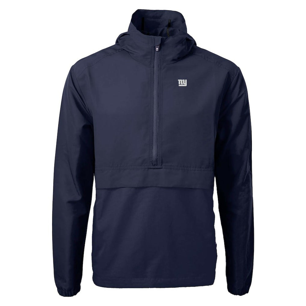 New York Giants Cutter & Buck Charter Eco Recycled Anorak Half-Zip Jacket Blue - NFL