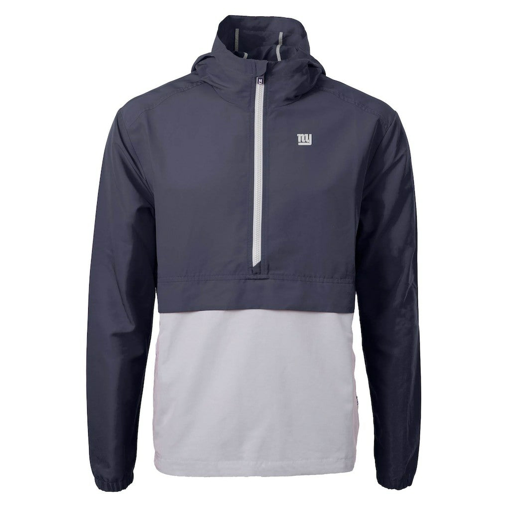 New York Giants Cutter & Buck Charter Eco Recycled Anorak Half-Zip Jacket Blue - NFL