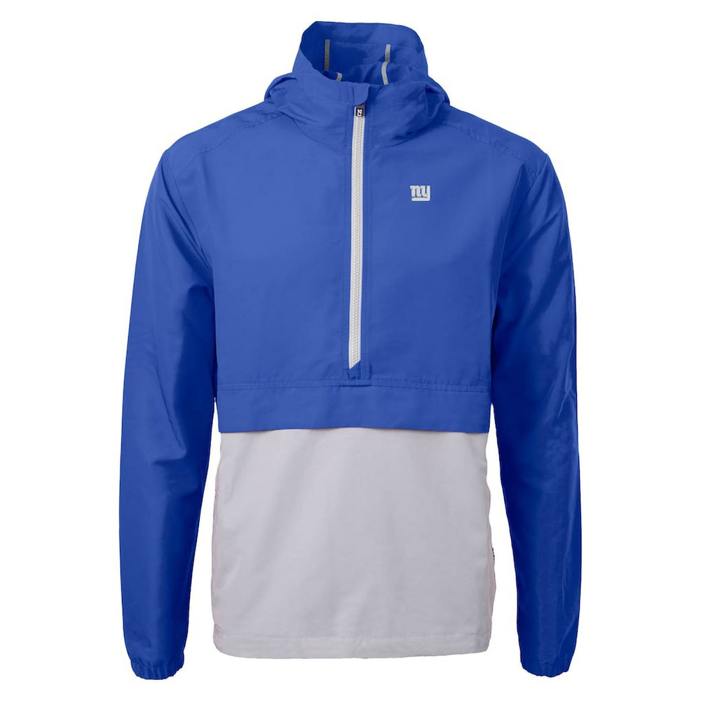 New York Giants Cutter & Buck Charter Eco Recycled Anorak Half-Zip Jacket Blue - NFL