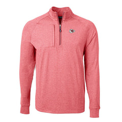 Kansas City Chiefs Cutter & Buck Adapt Eco Knit Quarter-Zip Pullover Top Heather Red - NFL