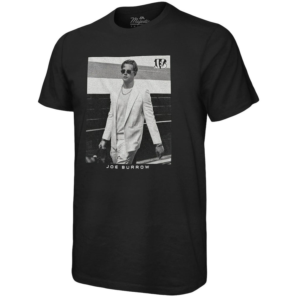 Joe Burrow Cincinnati Bengals Majestic Threads Oversized Player Image T-Shirt Black - NFL