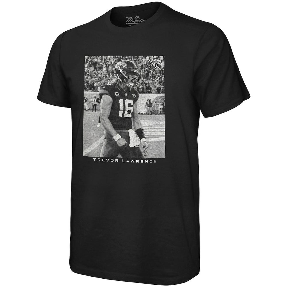 Trevor Lawrence Jacksonville Jaguars Majestic Threads Oversized Player Image T-Shirt Black - NFL