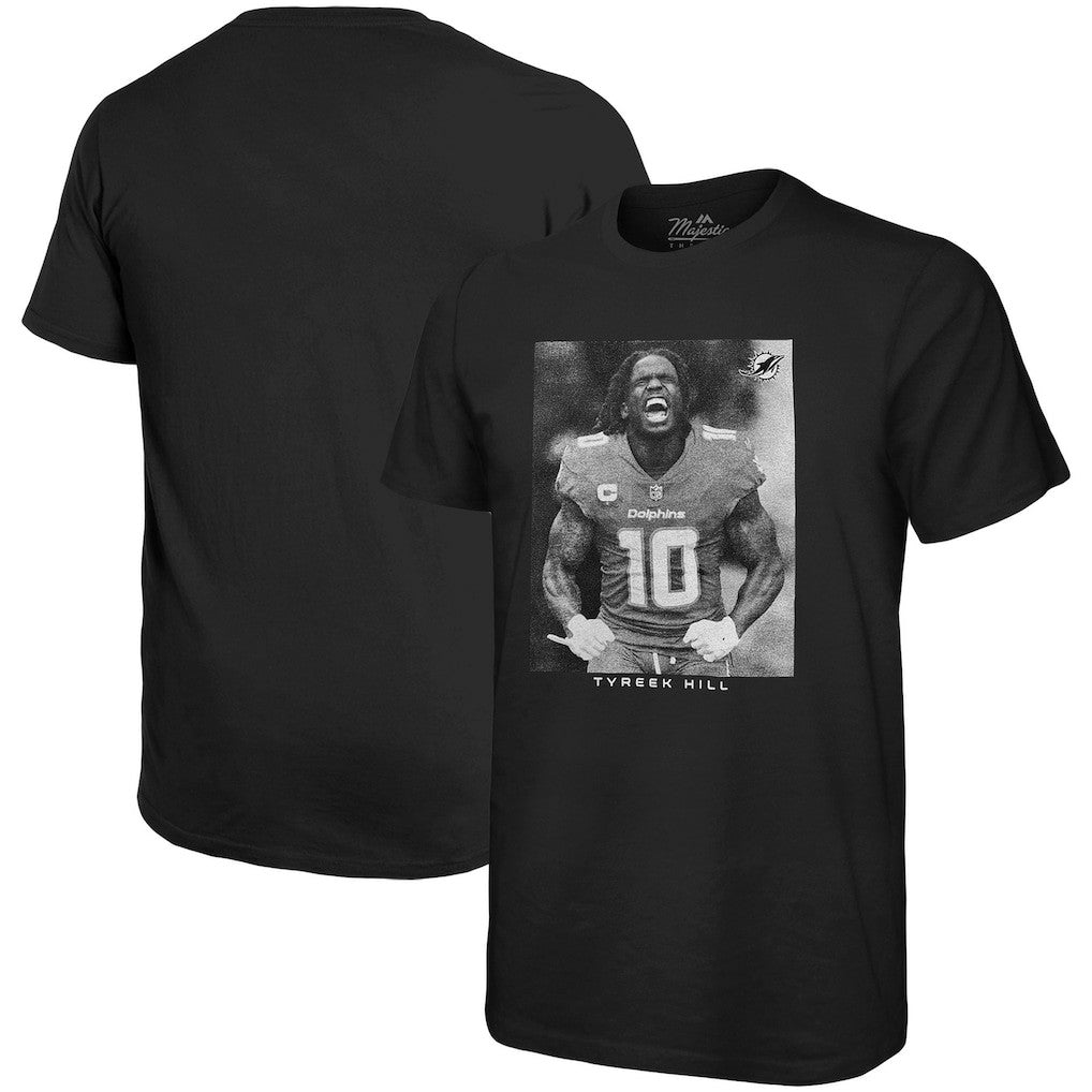 Tyreek Hill Miami Dolphins Majestic Threads Oversized Player Image T-Shirt Black - NFL