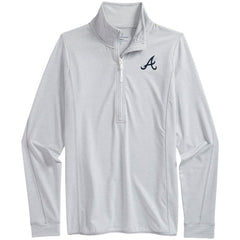 Atlanta Braves Vineyard Vines Women's Microstripe Sankaty Half-Zip Top Sale