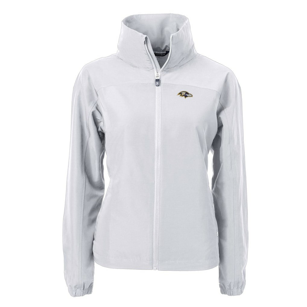 Baltimore Ravens Cutter & Buck Women's Charter Eco Recycled Full-Zip Jacket Gray - NFL