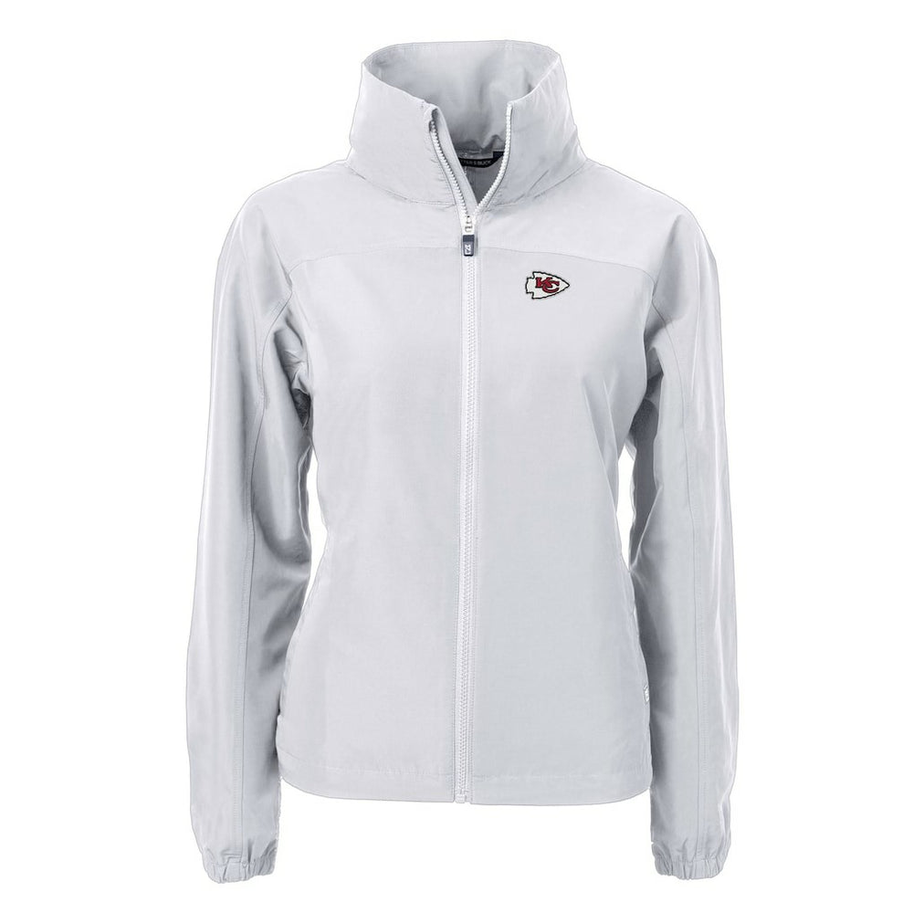 Kansas City Chiefs Cutter & Buck Women's Charter Eco Recycled Full-Zip Jacket Gray - NFL
