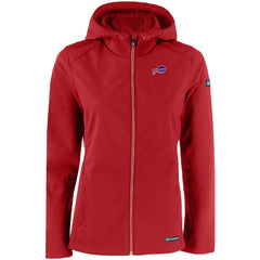 Buffalo Bills Cutter & Buck Women's Evoke Eco Softshell Recycled Full-Zip Hooded Jacket Red - NFL