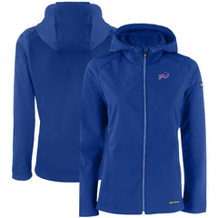 Buffalo Bills Cutter & Buck Women's Evoke Eco Softshell Recycled Full-Zip Hooded Jacket Royal - NFL