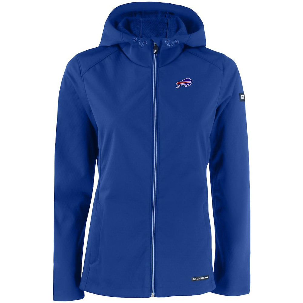 Buffalo Bills Cutter & Buck Women's Evoke Eco Softshell Recycled Full-Zip Hooded Jacket Royal - NFL