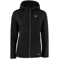 Washington Commanders Cutter & Buck Women's Evoke Eco Softshell Recycled Full-Zip Hooded Jacket Black - NFL