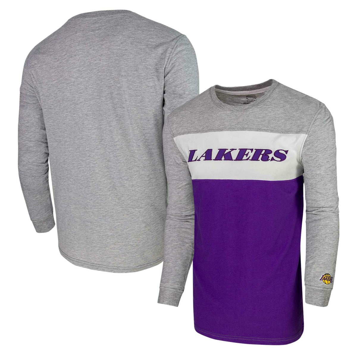 NBA - Los Angeles Lakers Unisex Loge Long Sleeve T-Shirt - Heather Gray