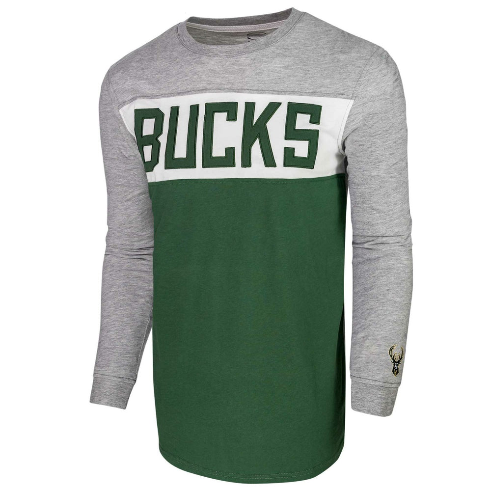 NBA - Milwaukee Bucks Unisex Loge Long Sleeve T-Shirt - Heather Gray