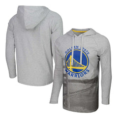 NBA - Golden State Warriors Stadium Essentials Atrium Raglan Long Sleeve Hoodie T-Shirt - Heather Gray