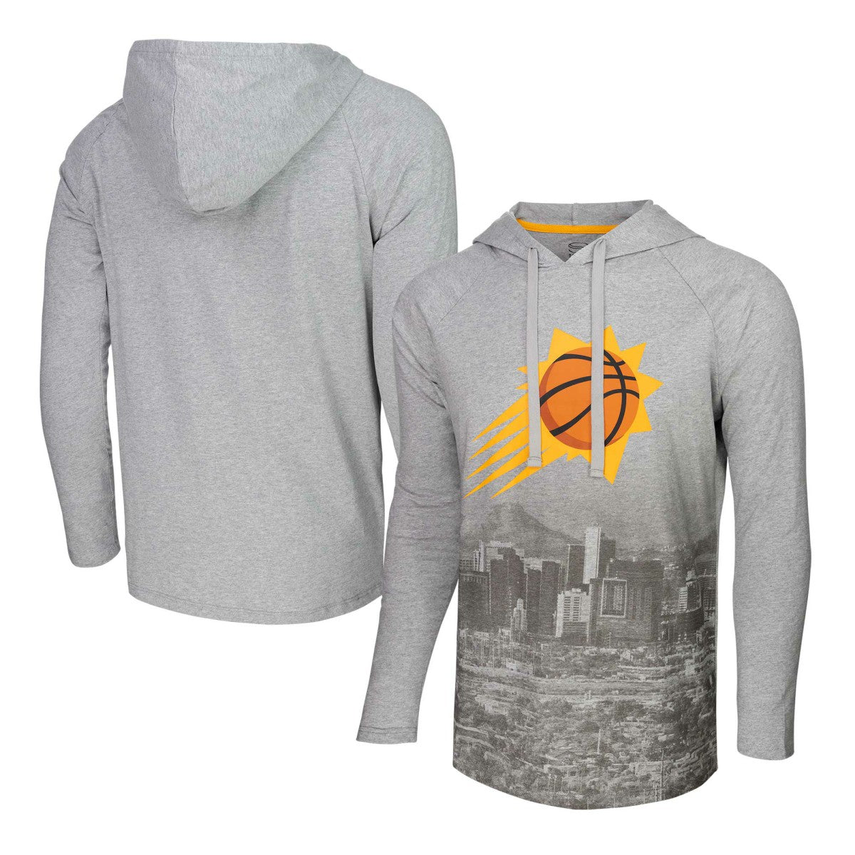 NBA - Phoenix Suns Stadium Essentials Atrium Raglan Long Sleeve Hoodie T-Shirt - Heather Gray