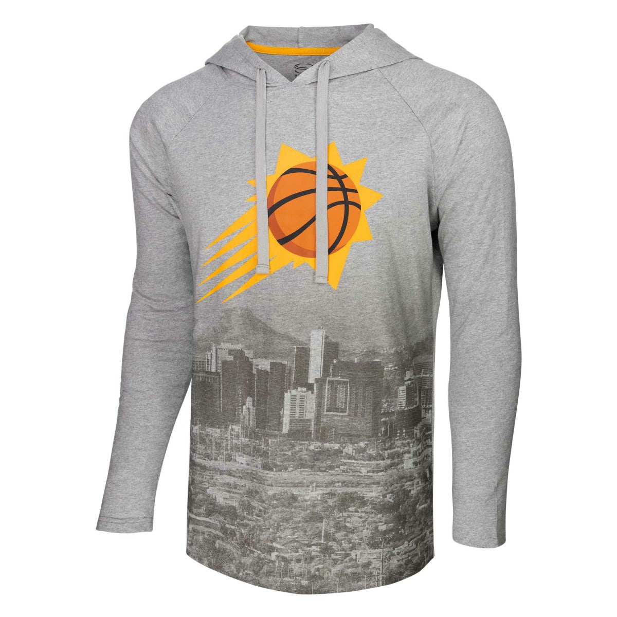 NBA - Phoenix Suns Stadium Essentials Atrium Raglan Long Sleeve Hoodie T-Shirt - Heather Gray