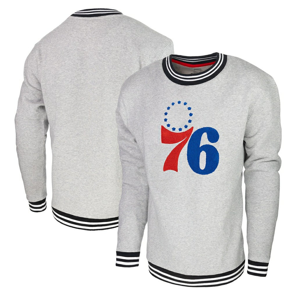 NBA - Philadelphia 76ers Stadium Essentials Club Level Pullover Sweatshirt - Heather Gray