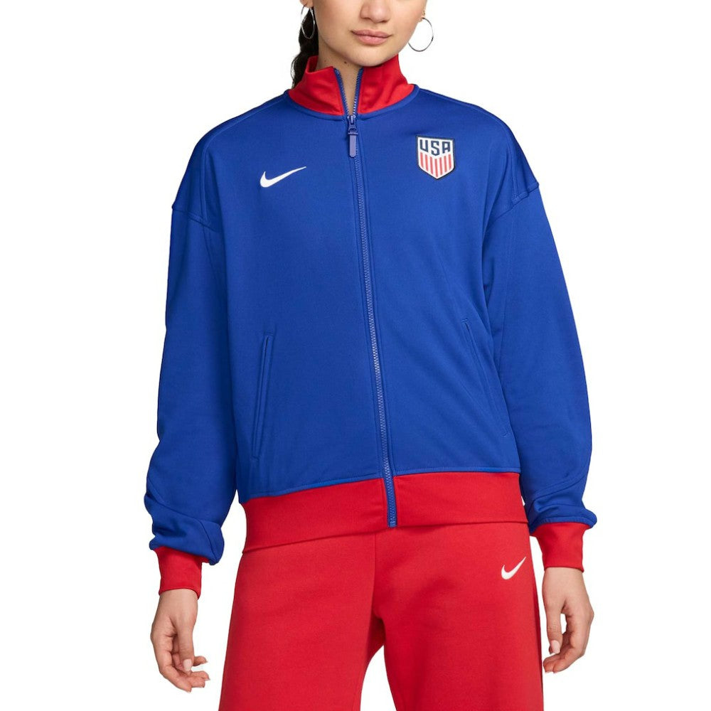 Nike USMNT Women's 2024 Academy Pro Anthem Full-Zip Jacket - Royal