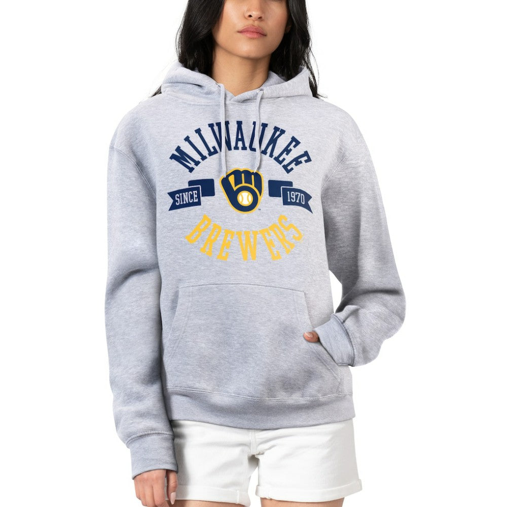 Milwaukee Brewers G-III 4Her by Carl Banks Women's City Graphic Pullover Hoodie On Sale