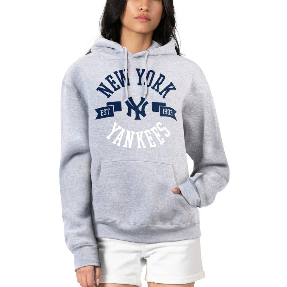 New York Yankees G-III 4Her by Carl Banks Women's City Graphic Pullover Hoodie Clearance