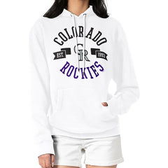 Colorado Rockies G-III 4Her by Carl Banks Women's City Graphic Pullover Hoodie Clearance