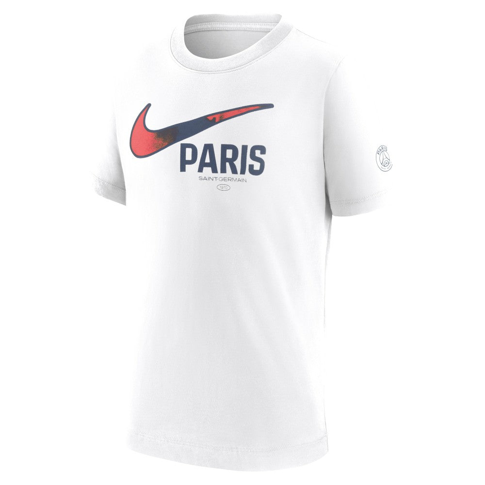 Nike Paris Saint-Germain Youth Swoosh T-Shirts - White