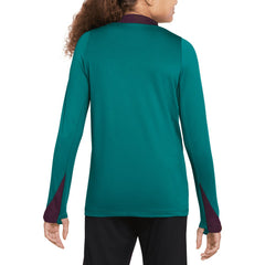 Nike Paris Saint-Germain Youth 2024/25 Strike Drill Quarter-Zip Long Sleeve Performance Training Top - Teal