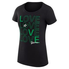 Dallas Stars - G-III 4Her by Carl Banks Women's Super-Slim Fit Lightweight Hockey Love T-Shirt Black