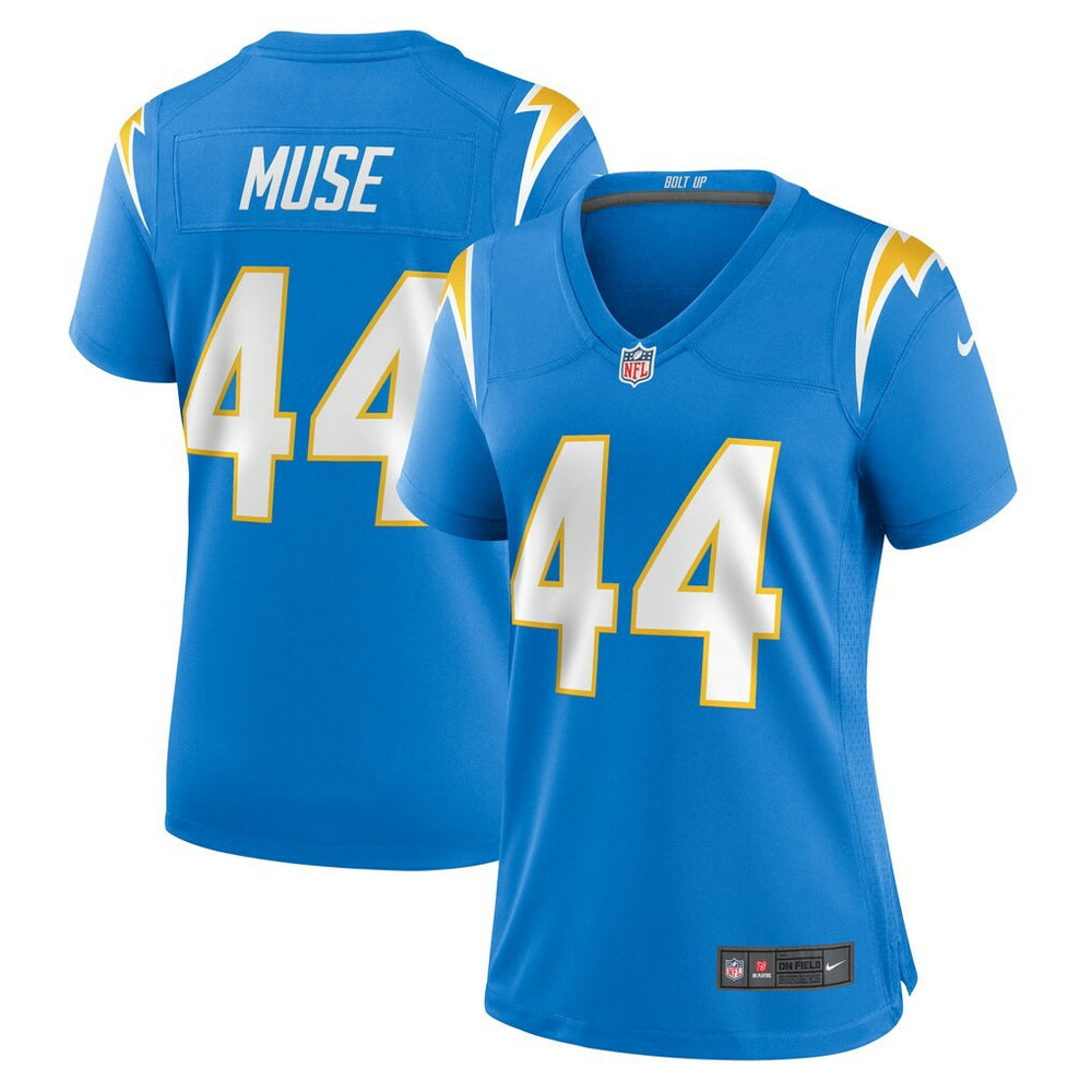Tanner Muse Los Angeles Chargers Women's Team Game Jersey Powder Blue - Nike