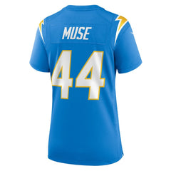 Tanner Muse Los Angeles Chargers Women's Team Game Jersey Powder Blue - Nike