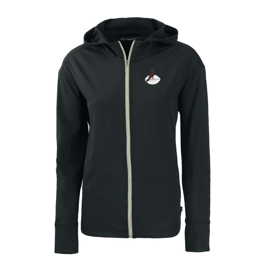 Arizona Cardinals Cutter & Buck Women's Throwback Daybreak Eco Recycled Half-Zip Hoodie Black - NFL