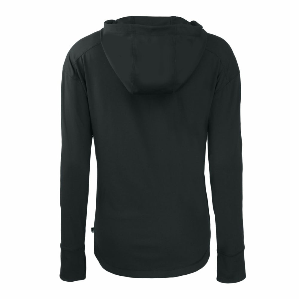 Detroit Lions Cutter & Buck Women's Throwback Daybreak Eco Recycled Half-Zip Hoodie Black - NFL