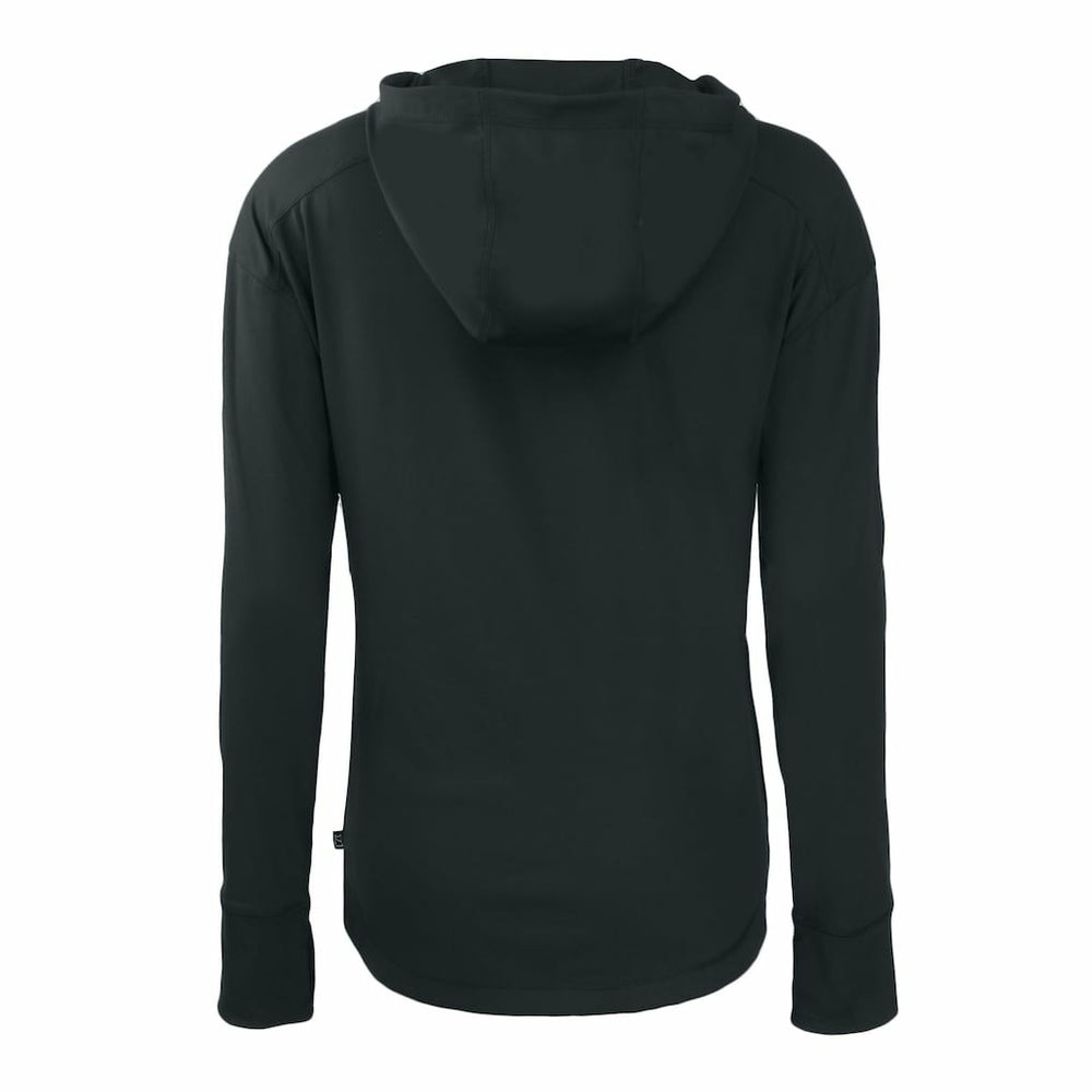 New York Jets Cutter & Buck Women's Throwback Daybreak Eco Recycled Half-Zip Hoodie Black - NFL