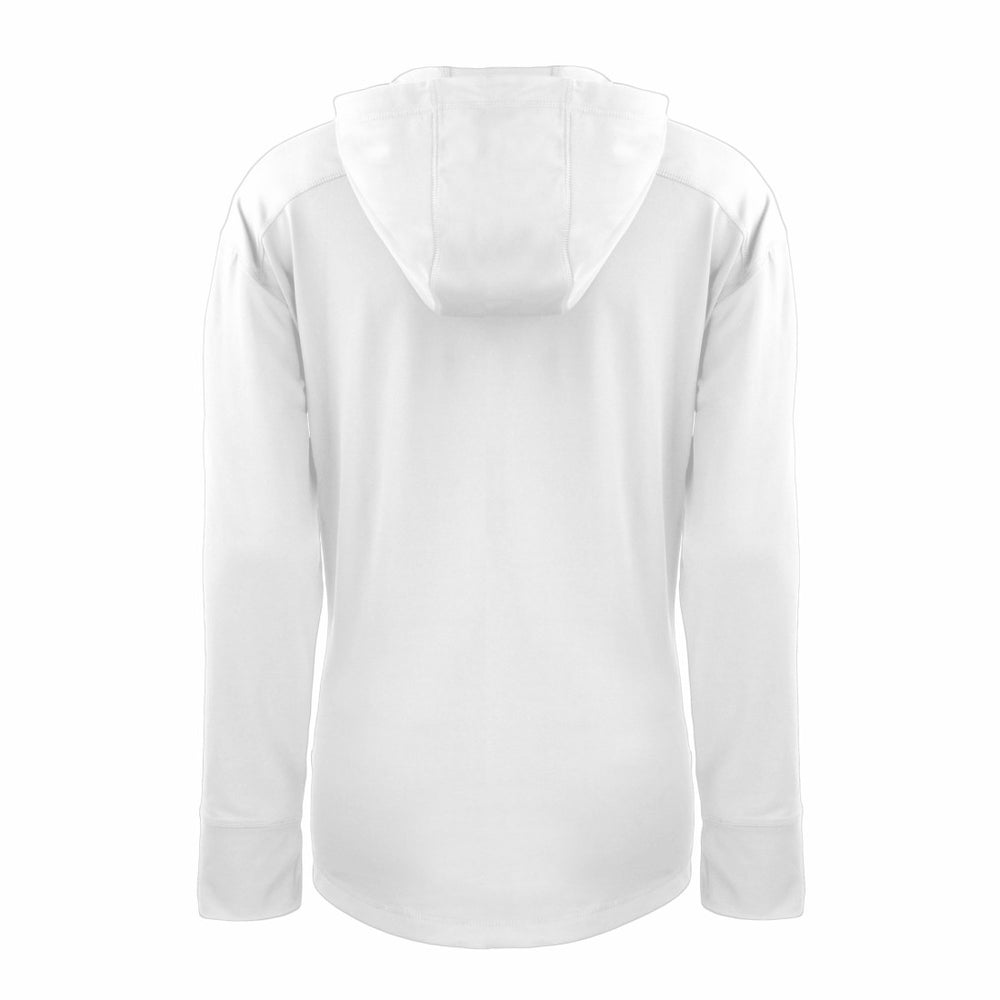 Detroit Lions Cutter & Buck Women's Throwback Daybreak Eco Recycled Half-Zip Hoodie White - NFL