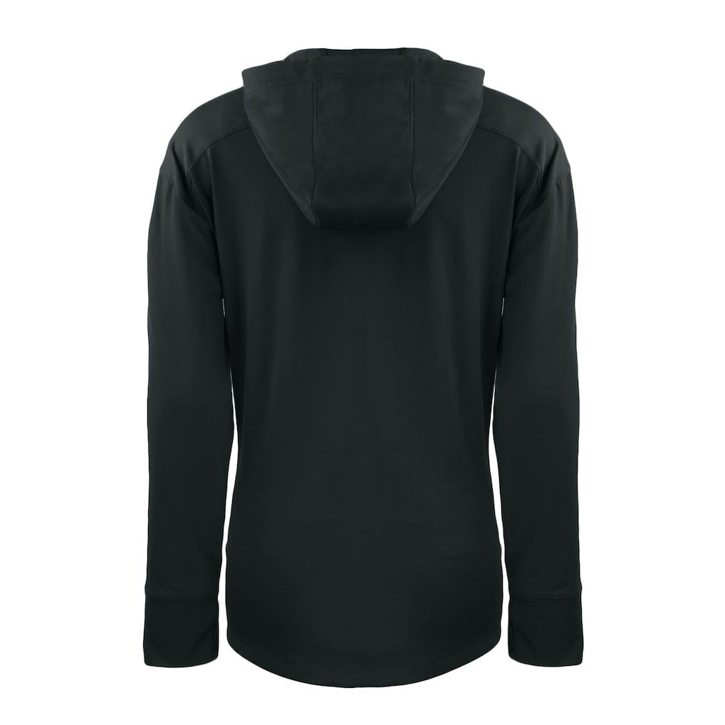 San Francisco 49ers Cutter & Buck Women's Throwback Daybreak Eco Recycled Half-Zip Hoodie Black - NFL