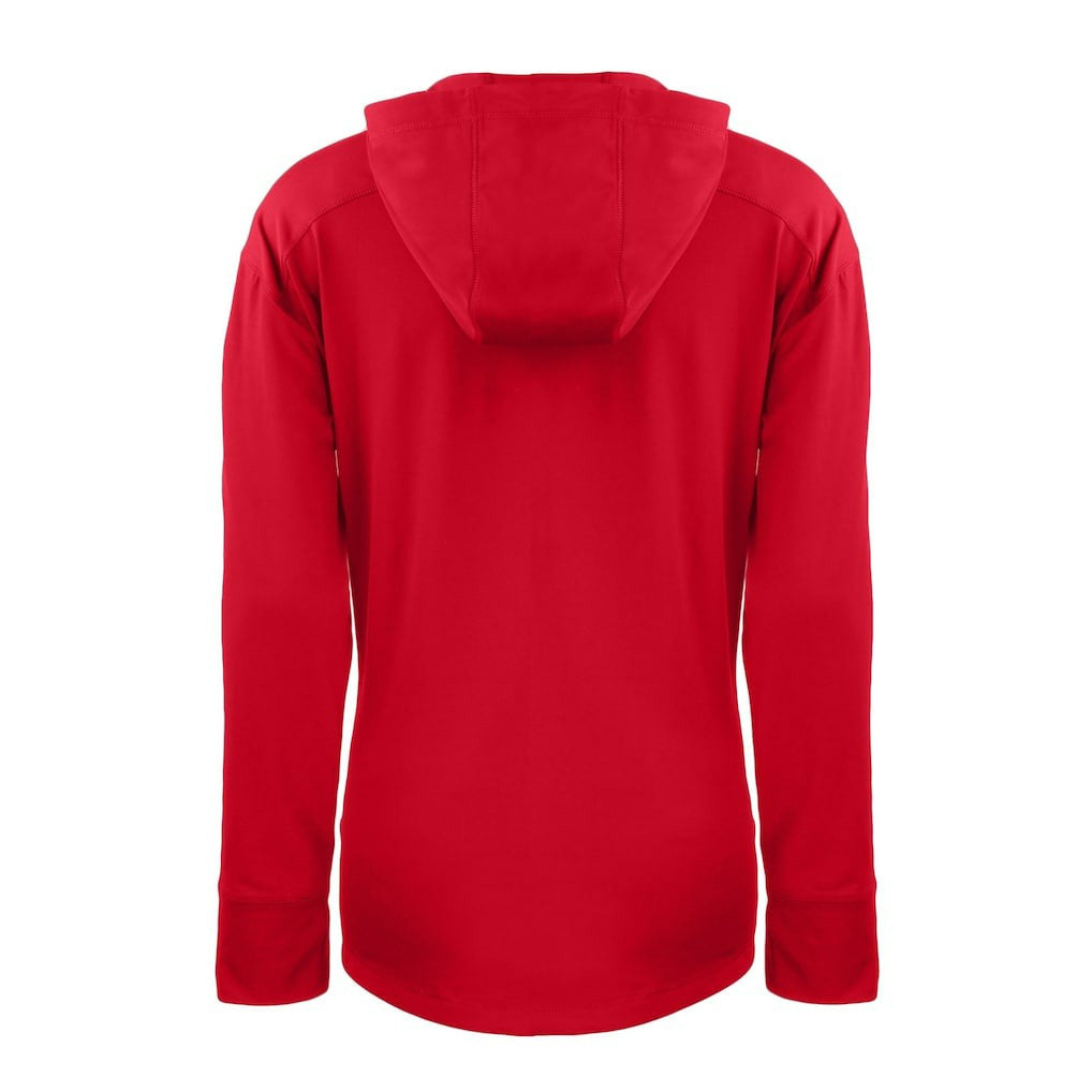 San Francisco 49ers Cutter & Buck Women's Throwback Daybreak Eco Recycled Half-Zip Hoodie Scarlet - NFL