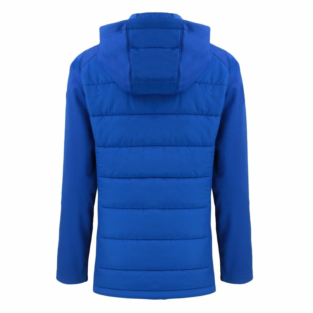 Denver Broncos Cutter & Buck Women's Throwback Evoke Hybrid Eco Softshell Recycled Full-Zip Hoodie Jacket Blue - NFL