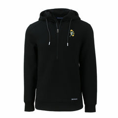 Green Bay Packers Cutter & Buck Throwback Roam Eco Half-Zip Recycled Pullover Hoodie Black - NFL