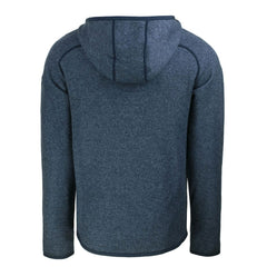 Chicago Bears Cutter & Buck Throwback Mainsail Sweater-Knit Full-Zip Hoodie Heather Navy - NFL