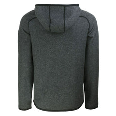 Chicago Bears Cutter & Buck Throwback Mainsail Sweater-Knit Full-Zip Hoodie Heather Charcoal - NFL
