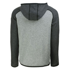 Chicago Bears Cutter & Buck Throwback Mainsail Sweater-Knit Full-Zip Hoodie Heather Gray/Heather Charcoal - NFL
