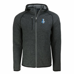 Detroit Lions Cutter & Buck Throwback Mainsail Sweater-Knit Full-Zip Hoodie Heather Charcoal - NFL