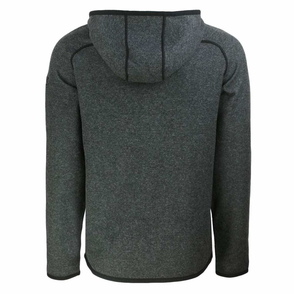Detroit Lions Cutter & Buck Throwback Mainsail Sweater-Knit Full-Zip Hoodie Heather Charcoal - NFL