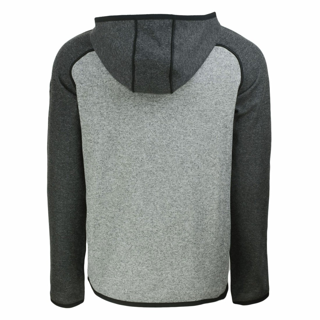 Detroit Lions Cutter & Buck Throwback Mainsail Sweater-Knit Full-Zip Hoodie Heather Gray/Heather Charcoal - NFL