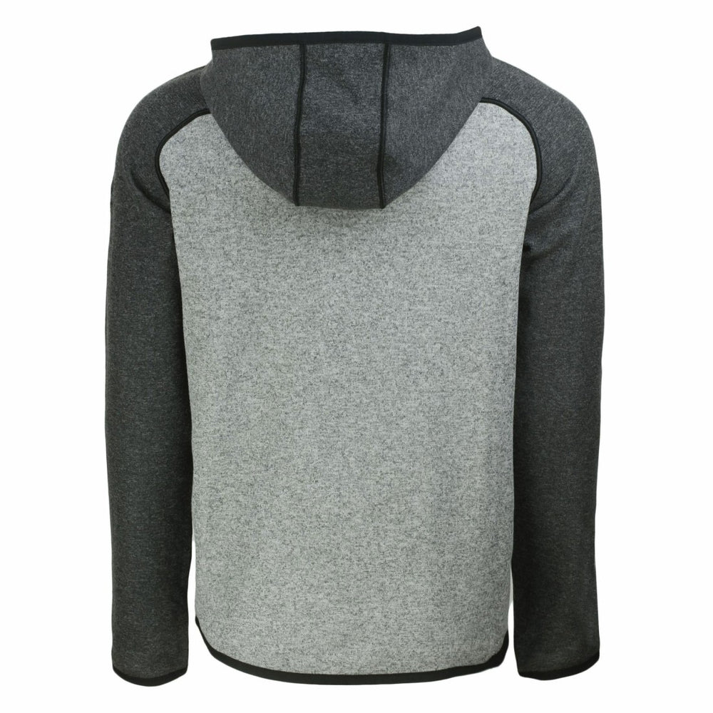 Detroit Lions Cutter & Buck Throwback Mainsail Sweater-Knit Full-Zip Hoodie Heather Gray/Heather Charcoal - NFL
