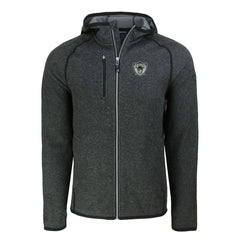 Las Vegas Raiders Cutter & Buck Throwback Mainsail Sweater-Knit Full-Zip Hoodie Heather Charcoal - NFL