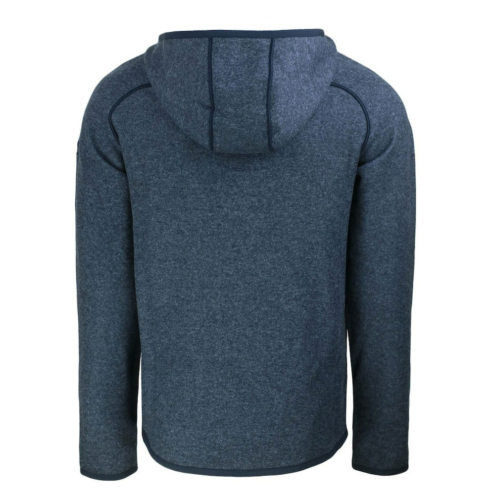 Los Angeles Chargers Cutter & Buck Throwback Mainsail Sweater-Knit Full-Zip Hoodie Heather Navy - NFL