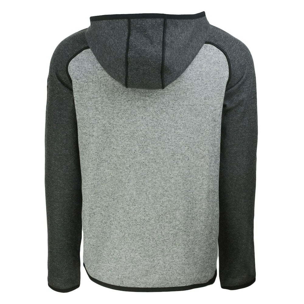 Philadelphia Eagles Cutter & Buck Throwback Mainsail Sweater-Knit Full-Zip Hoodie Heather Gray/Heather Charcoal - NFL