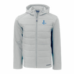 Detroit Lions Cutter & Buck Throwback Evoke Hybrid Eco Softshell Recycled Full-Zip Hoodie Jacket Gray - NFL