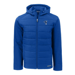Indianapolis Colts Cutter & Buck Throwback Evoke Hybrid Eco Softshell Recycled Full-Zip Hoodie Jacket Royal - NFL