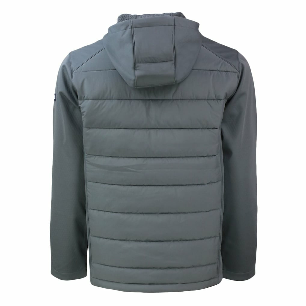 Philadelphia Eagles Cutter & Buck Throwback Evoke Hybrid Eco Softshell Recycled Full-Zip Hoodie Jacket Gray - NFL